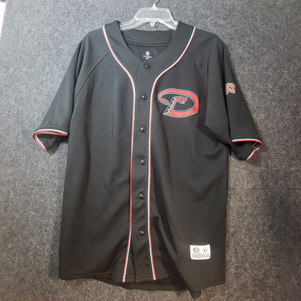 Arizona Diamondbacks True Fan Series Jersey Mens Size L Black MLB Embroidered
